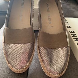 Anne Klein Zilya Espadrille bronze flats